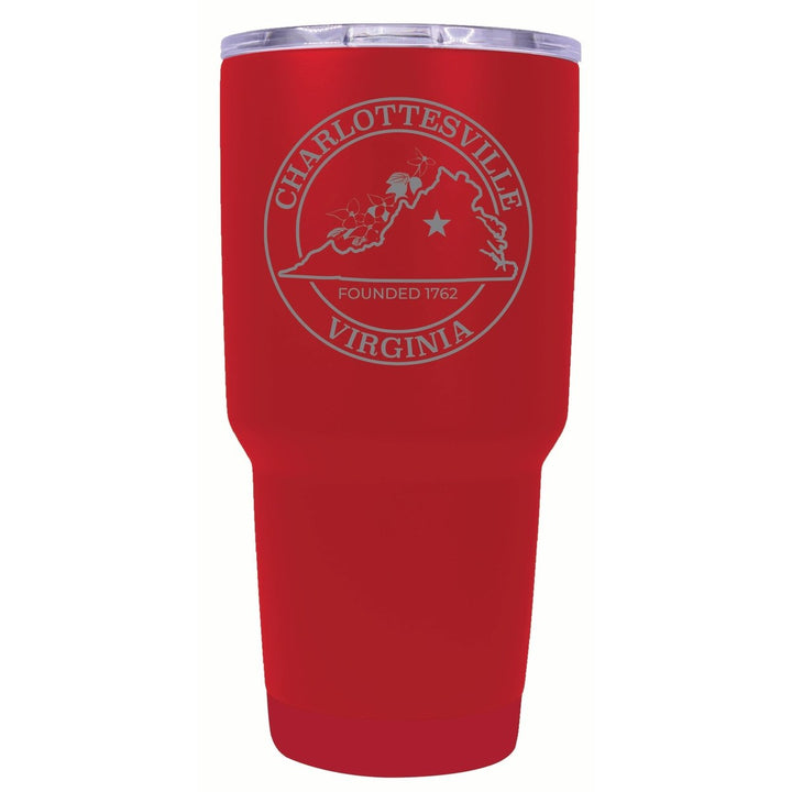 Charlottesville Virginia Souvenir 24 oz Engraved Insulated Stainless Steel Tumbler Image 1