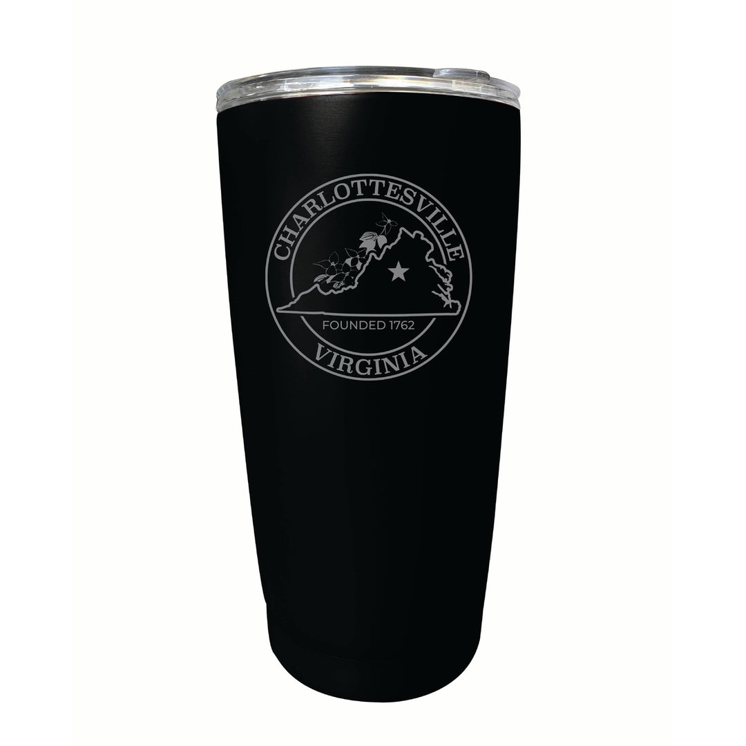 Charlottesville Virginia Souvenir 16 oz Engraved Stainless Steel Insulated Tumbler Image 3