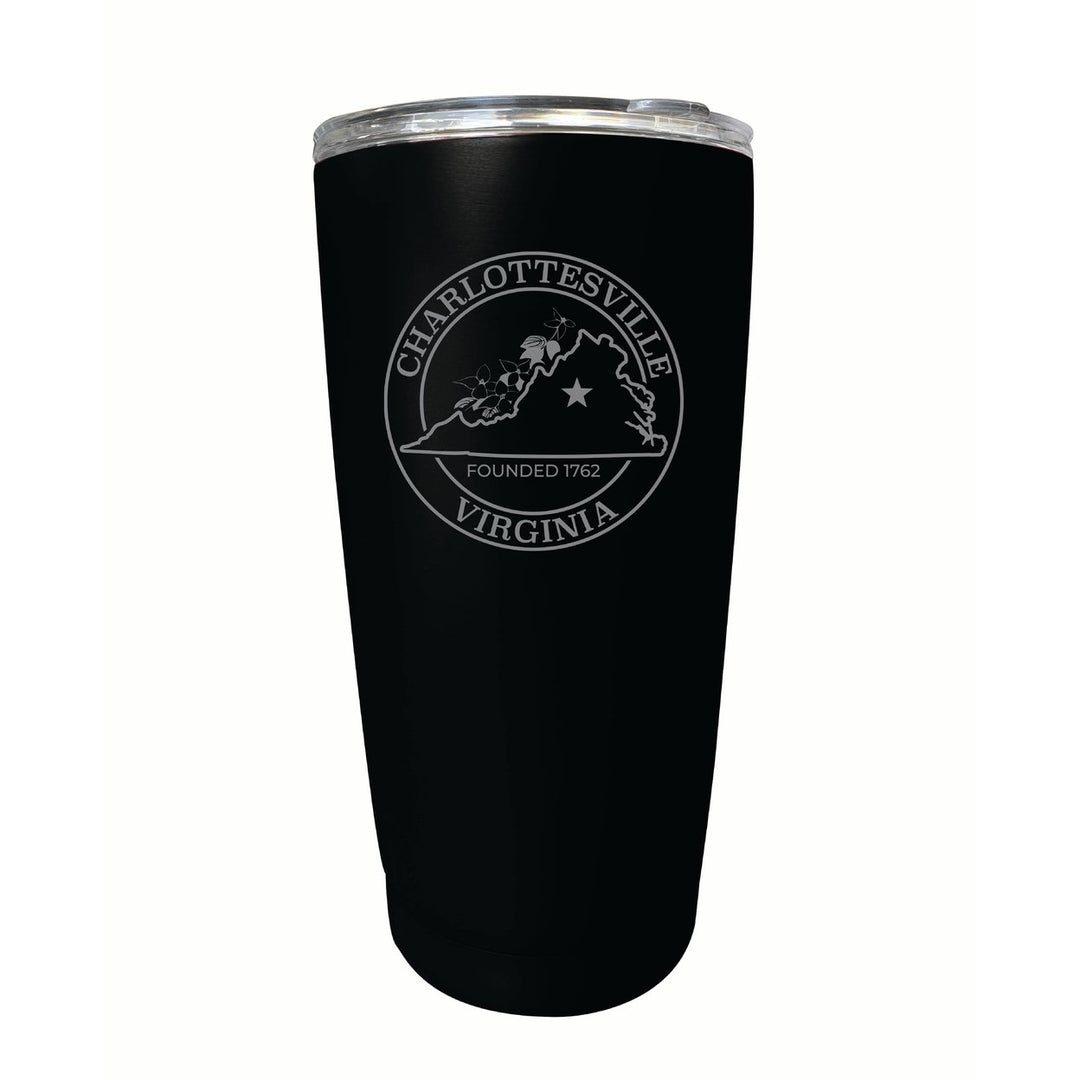 Charlottesville Virginia Souvenir 16 oz Engraved Stainless Steel Insulated Tumbler Image 1