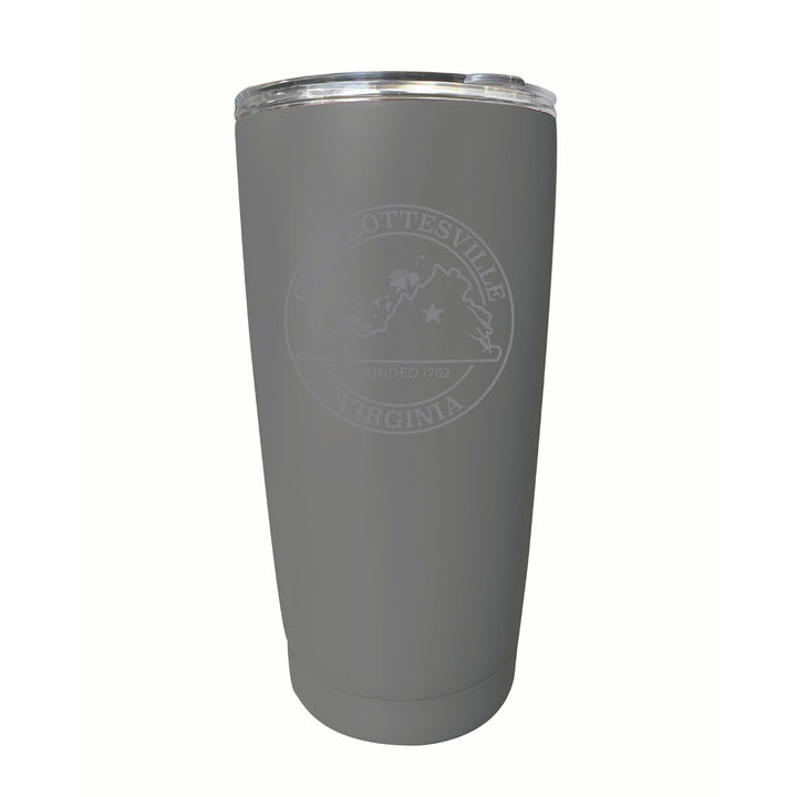 Charlottesville Virginia Souvenir 16 oz Engraved Stainless Steel Insulated Tumbler Image 4