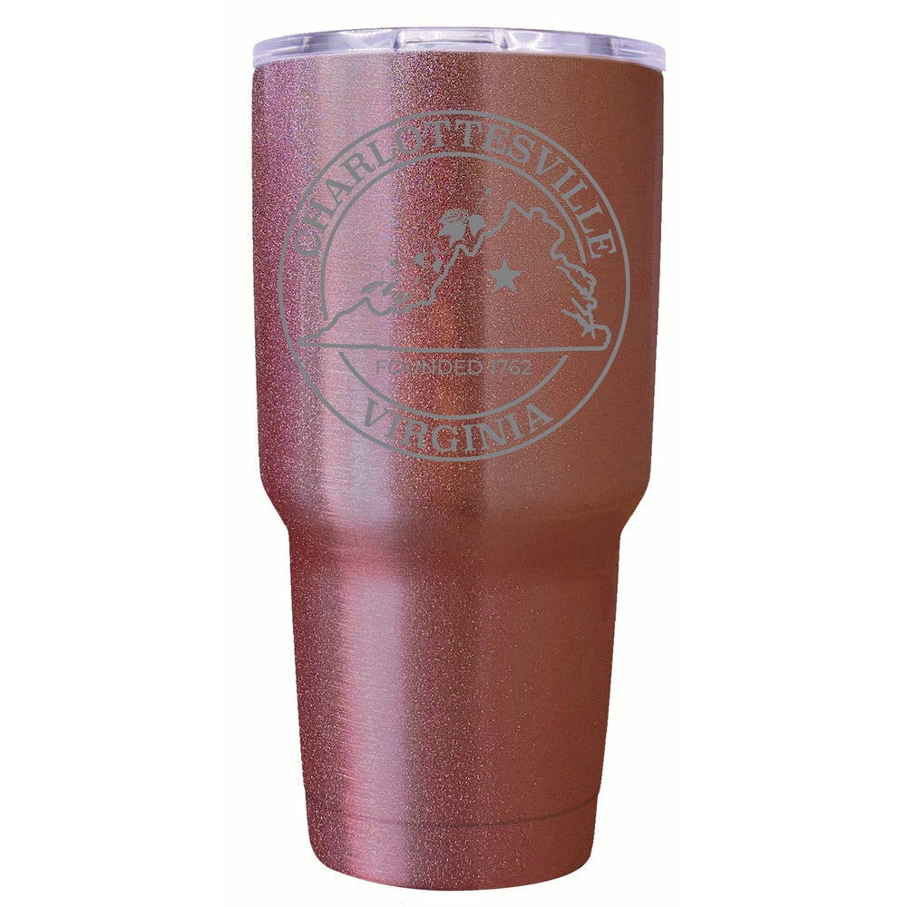 Charlottesville Virginia Souvenir 24 oz Engraved Insulated Stainless Steel Tumbler Image 2