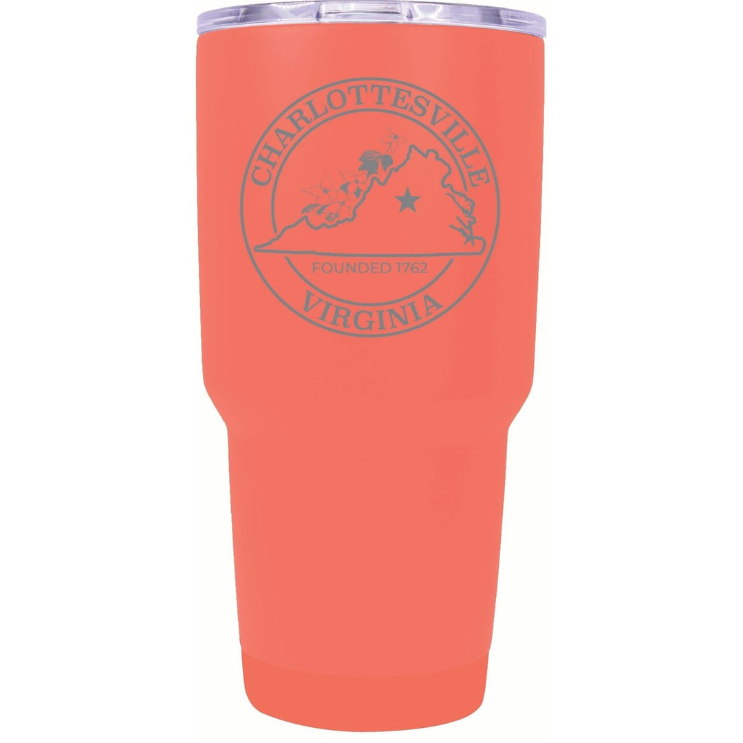 Charlottesville Virginia Souvenir 24 oz Engraved Insulated Stainless Steel Tumbler Image 7