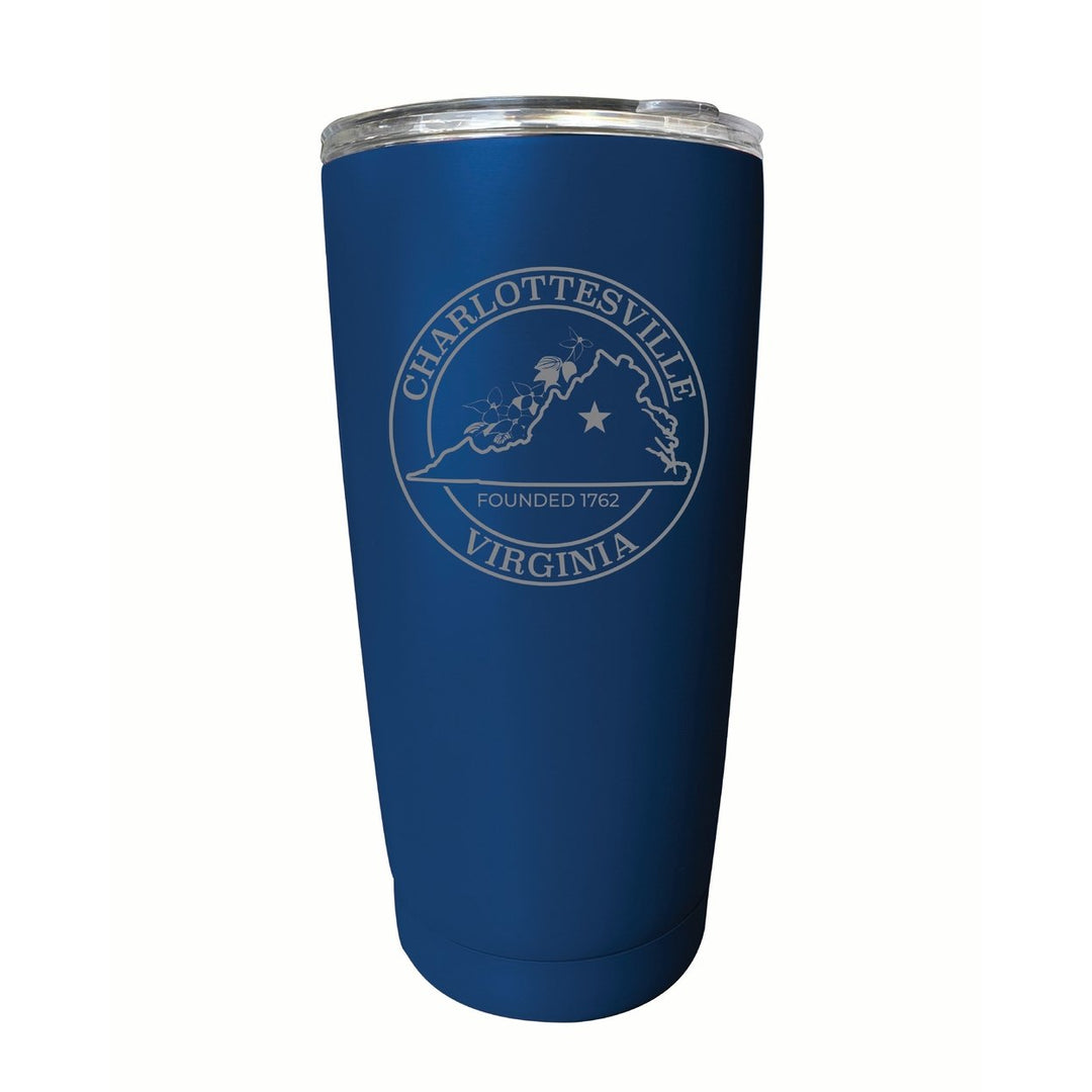 Charlottesville Virginia Souvenir 16 oz Engraved Stainless Steel Insulated Tumbler Image 8