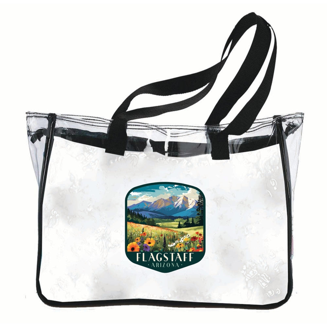 Flagstaff Arizona Design C Souvenir Clear Tote Bag Image 1