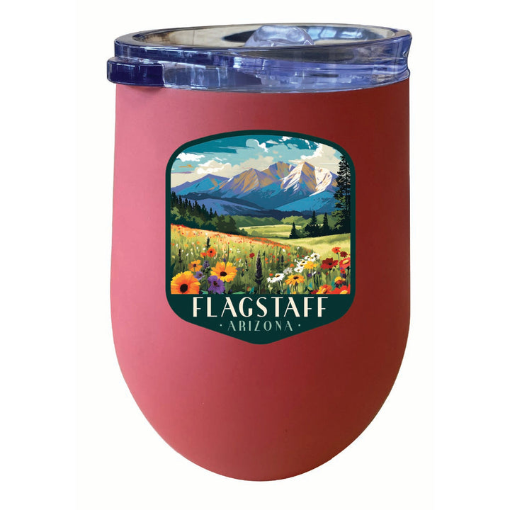 Flagstaff Arizona Design C Souvenir 12 oz Insulated Wine Stainless Steel Tumbler Image 1