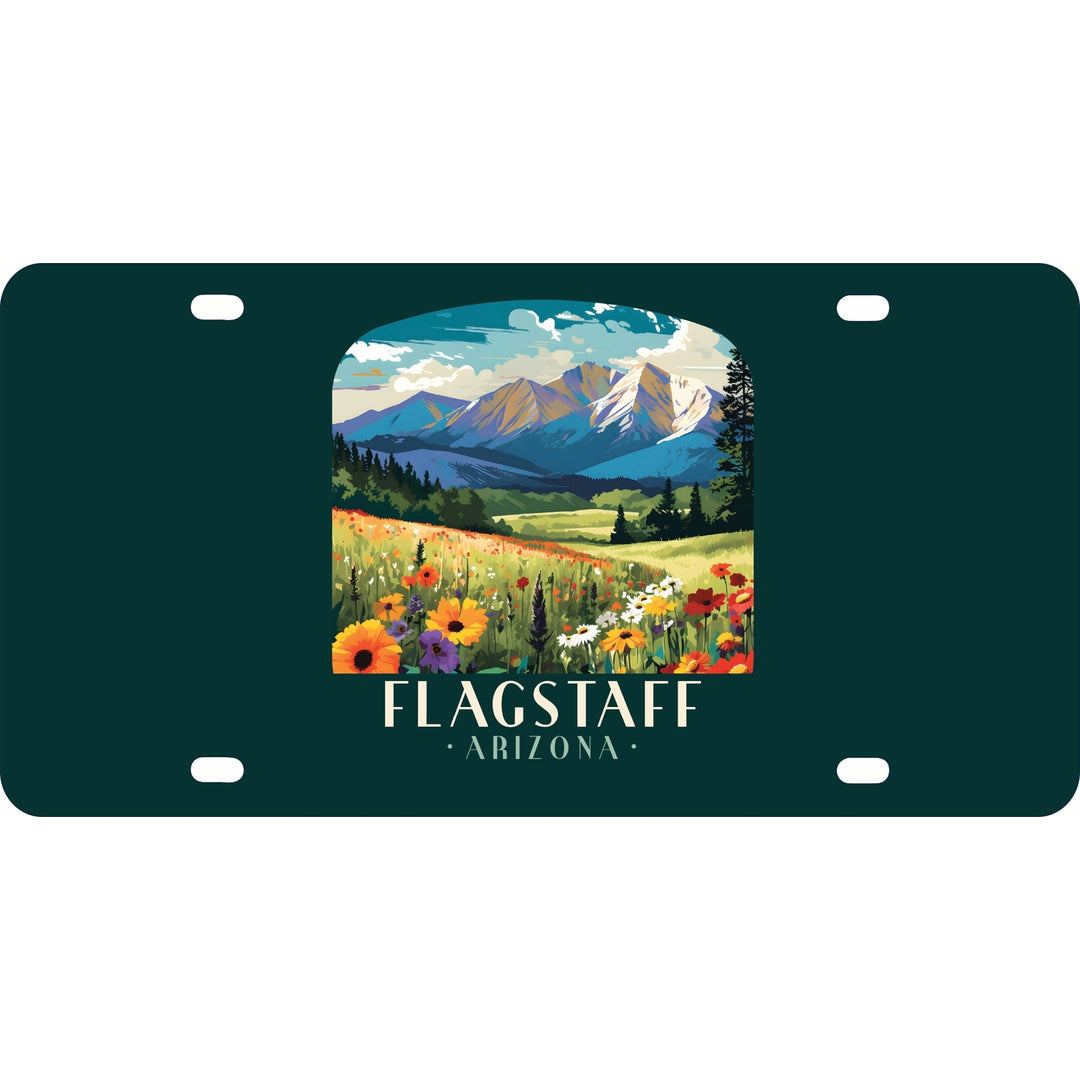 Flagstaff Arizona Design C Souvenir Metal License Plate Image 1