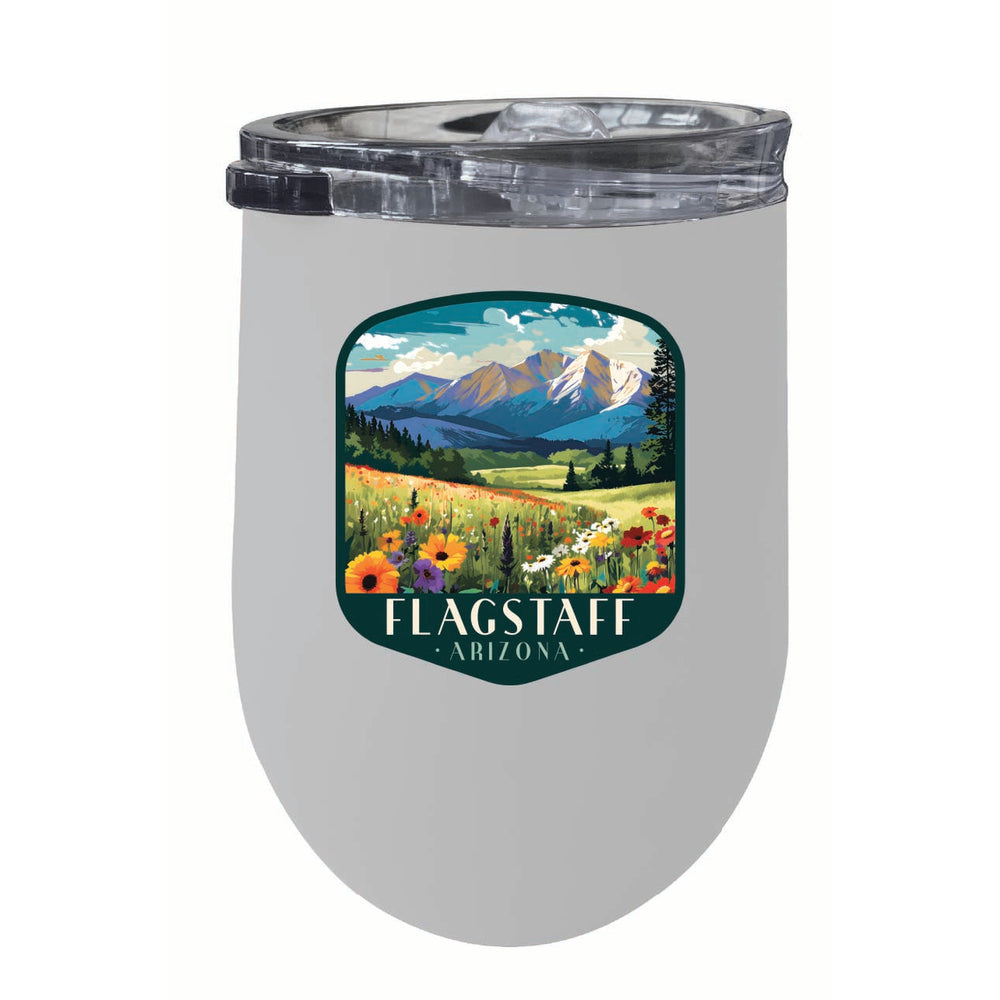 Flagstaff Arizona Design C Souvenir 12 oz Insulated Wine Stainless Steel Tumbler Image 2