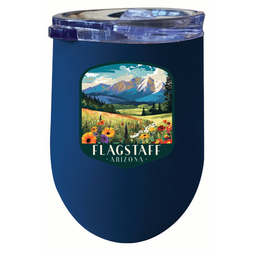 Flagstaff Arizona Design C Souvenir 12 oz Insulated Wine Stainless Steel Tumbler Image 3