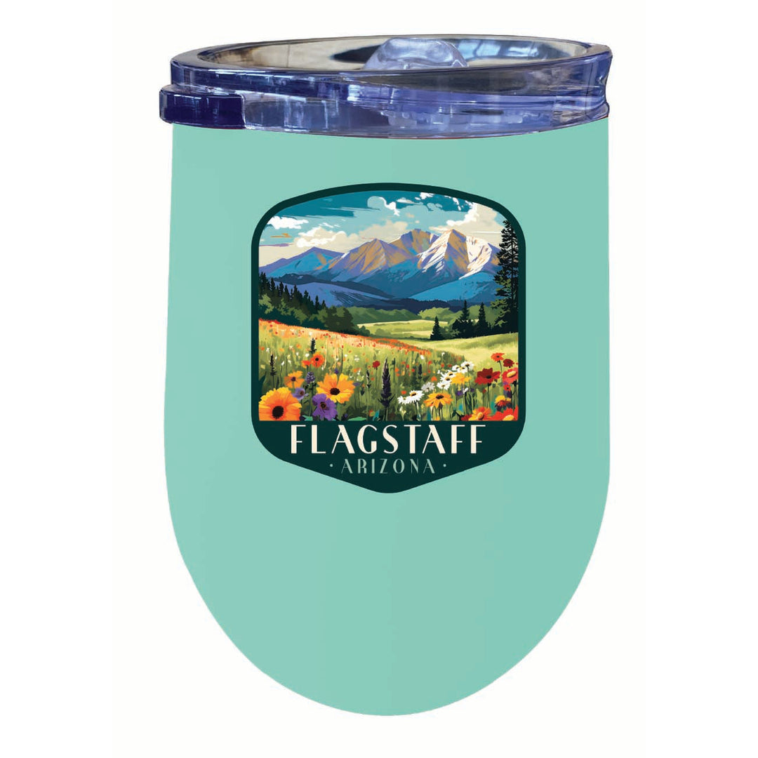 Flagstaff Arizona Design C Souvenir 12 oz Insulated Wine Stainless Steel Tumbler Image 4