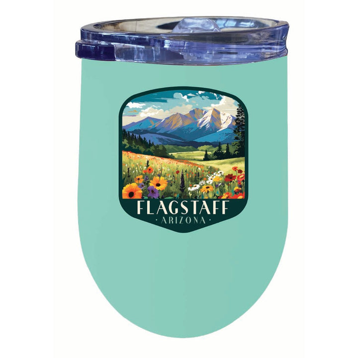 Flagstaff Arizona Design C Souvenir 12 oz Insulated Wine Stainless Steel Tumbler Image 1