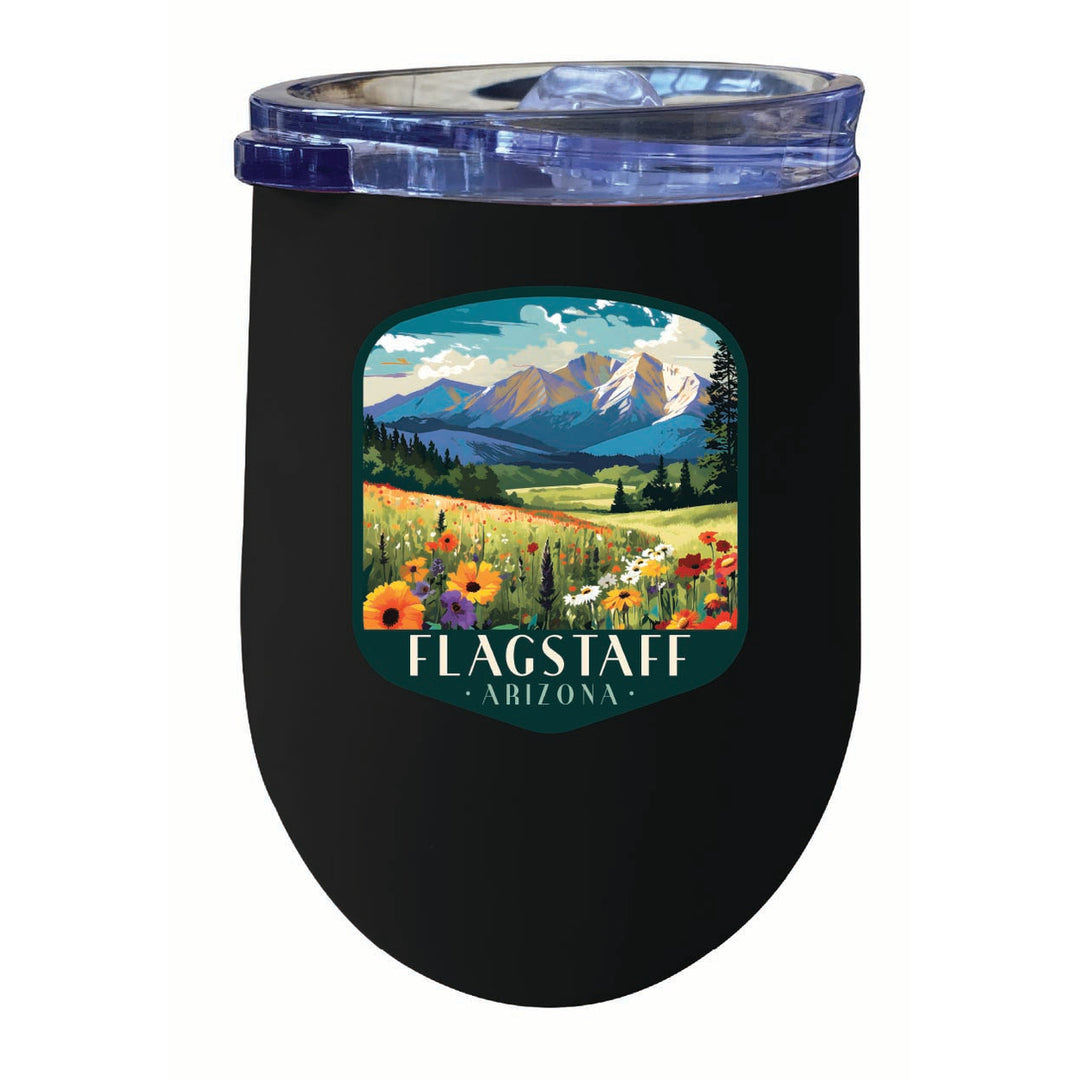 Flagstaff Arizona Design C Souvenir 12 oz Insulated Wine Stainless Steel Tumbler Image 6