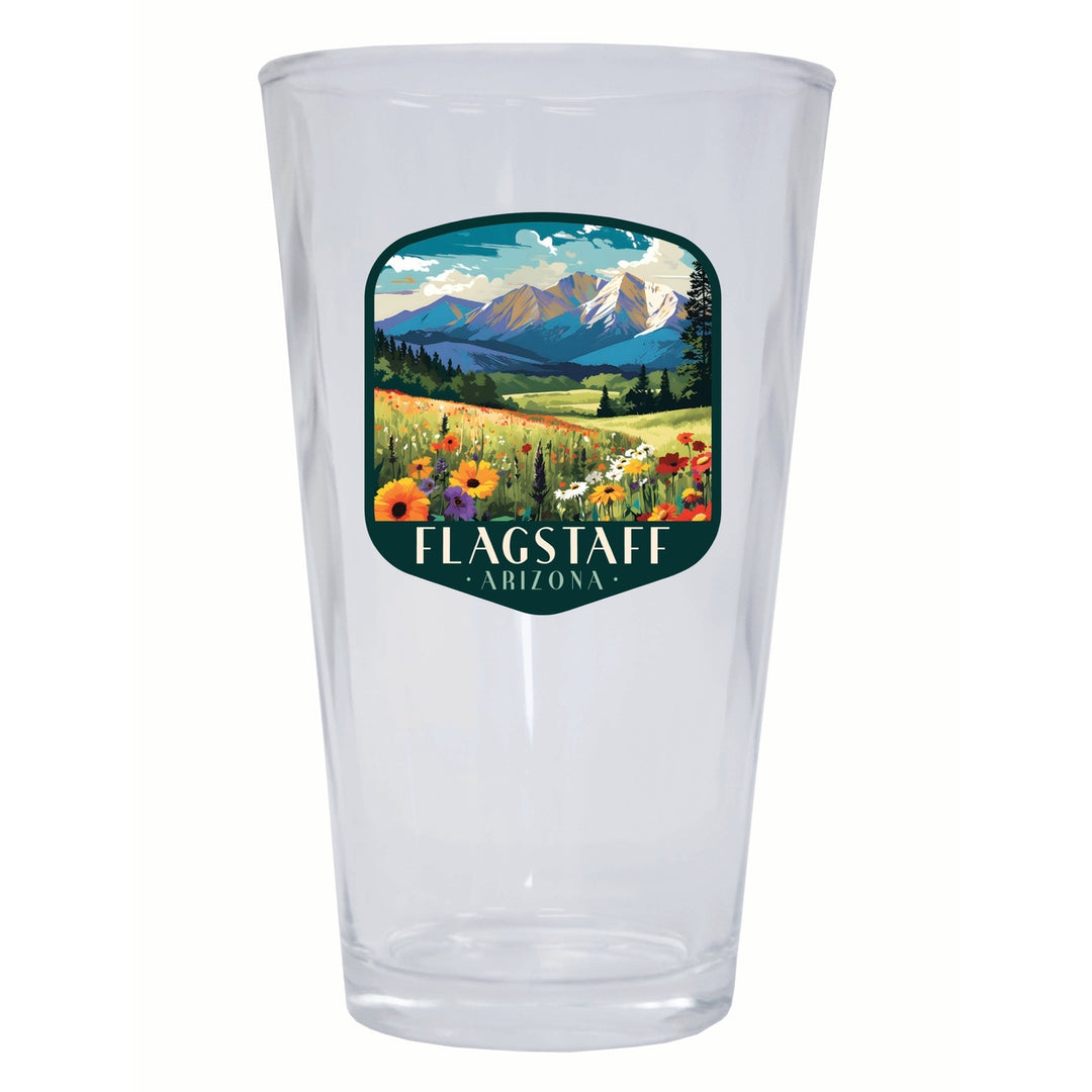 Flagstaff Arizona Design C Souvenir 16 oz Pint Glass Image 1