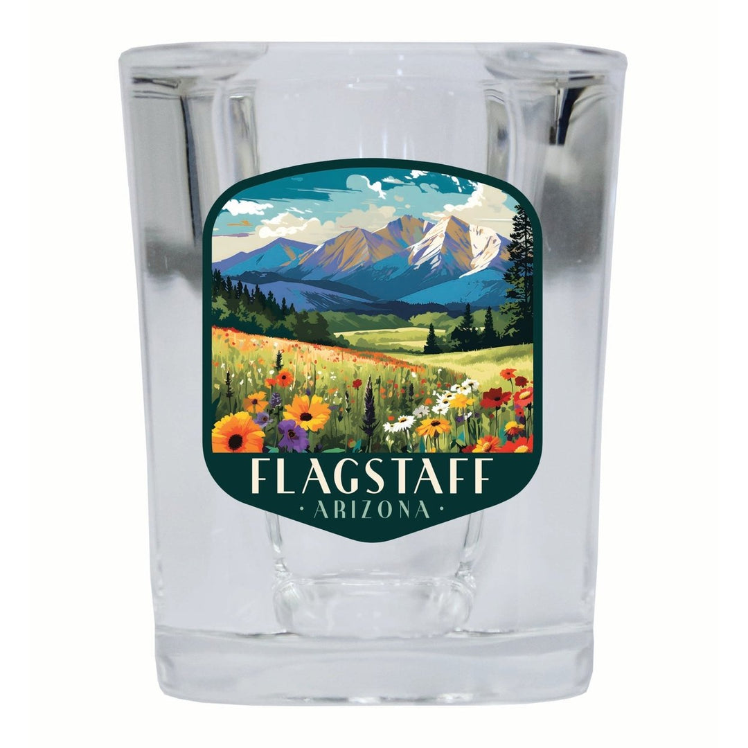 Flagstaff Arizona Design C Souvenir 2 Ounce Shot Glass Square Image 1