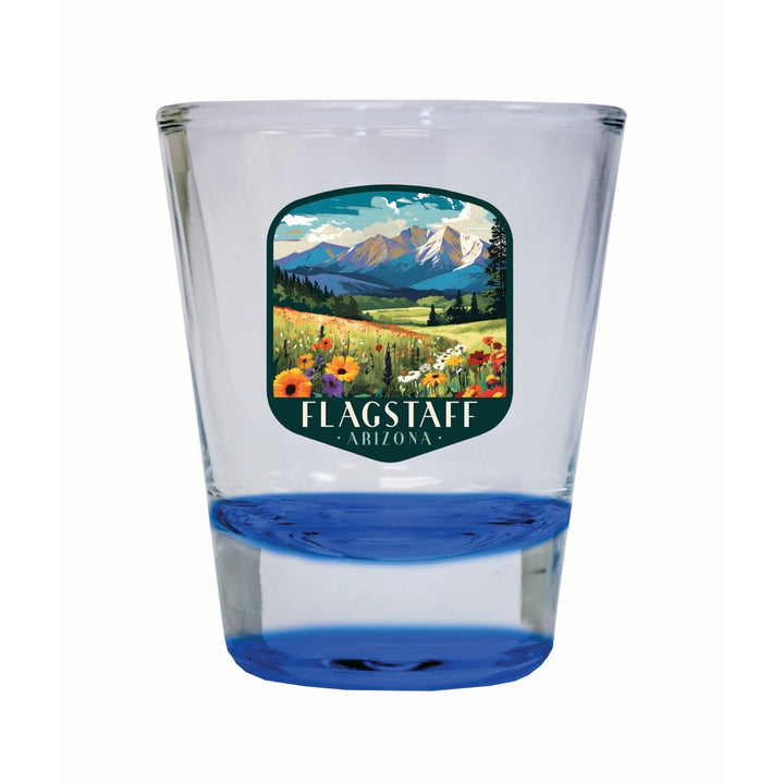 Flagstaff Arizona Design C Souvenir 2 Ounce Shot Glass Round Image 4