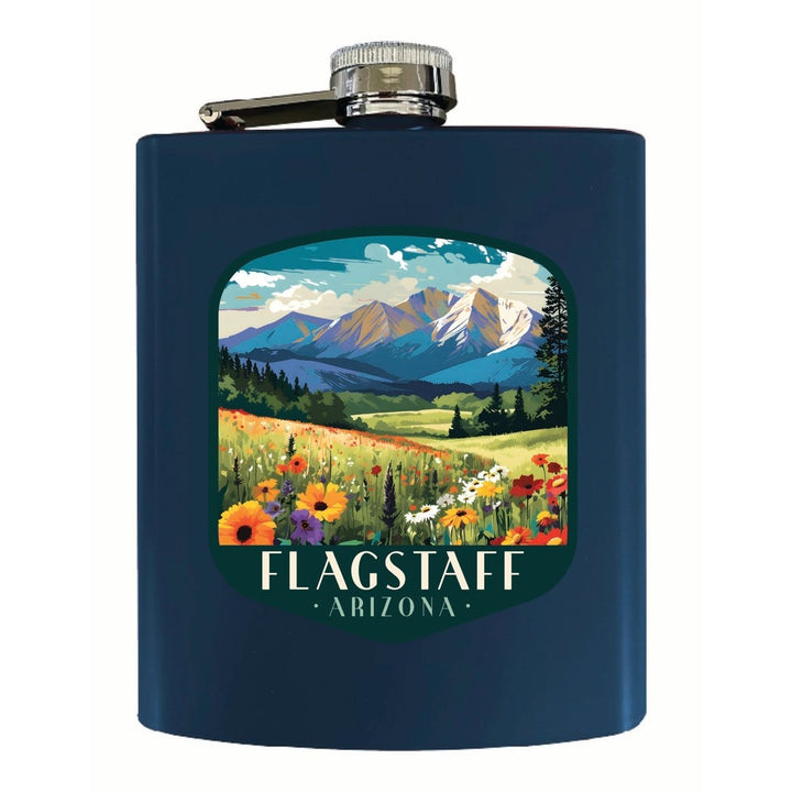 Flagstaff Arizona Design C Souvenir 7 oz Steel Flask Matte Finish Image 3