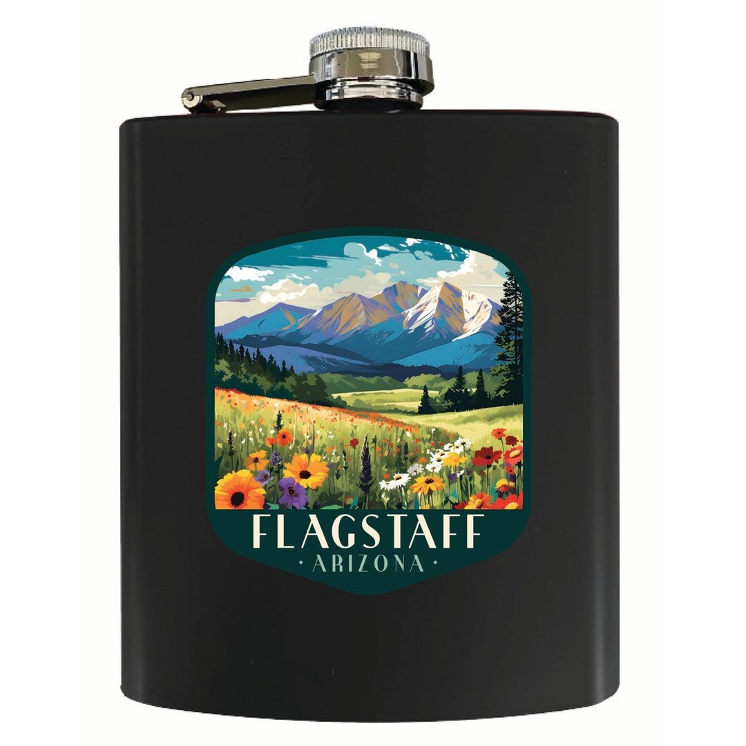 Flagstaff Arizona Design C Souvenir 7 oz Steel Flask Matte Finish Image 4