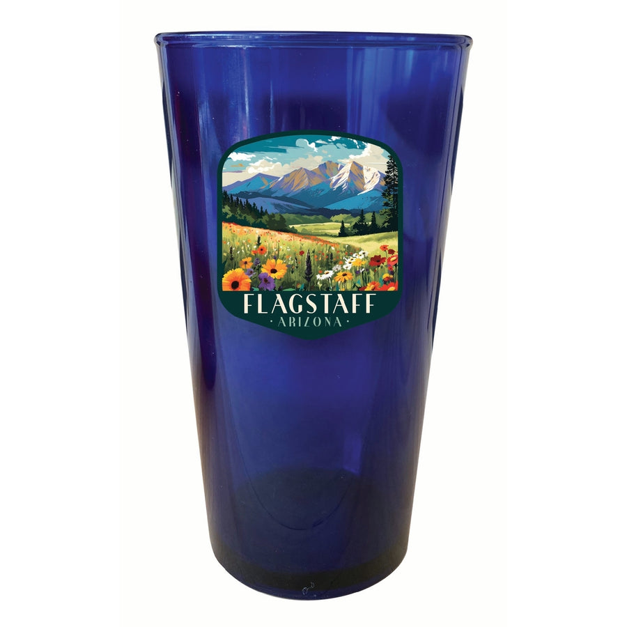 Flagstaff Arizona Design C Souvenir Plastic 16 oz pint Image 1