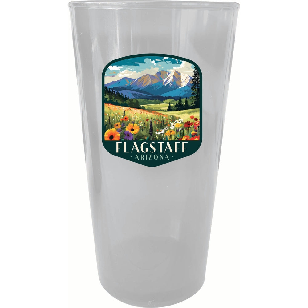 Flagstaff Arizona Design C Souvenir Plastic 16 oz pint Image 2