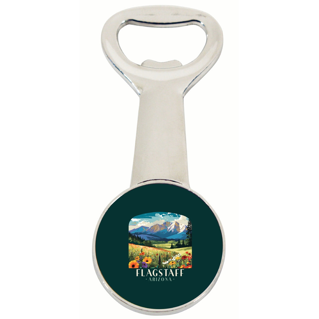 Flagstaff Arizona Design C Souvenir Magnetic Bottle Opener Image 1