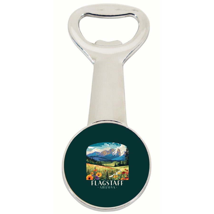 Flagstaff Arizona Design C Souvenir Magnetic Bottle Opener Image 1