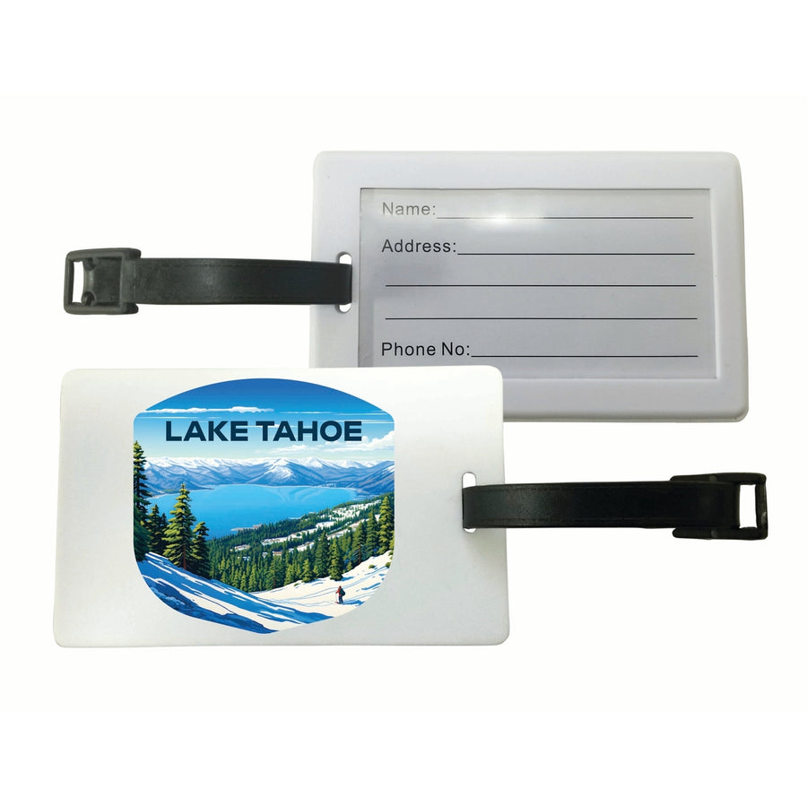 Lake Tahoe Ski Design D Souvenir Luggage Tag Image 1