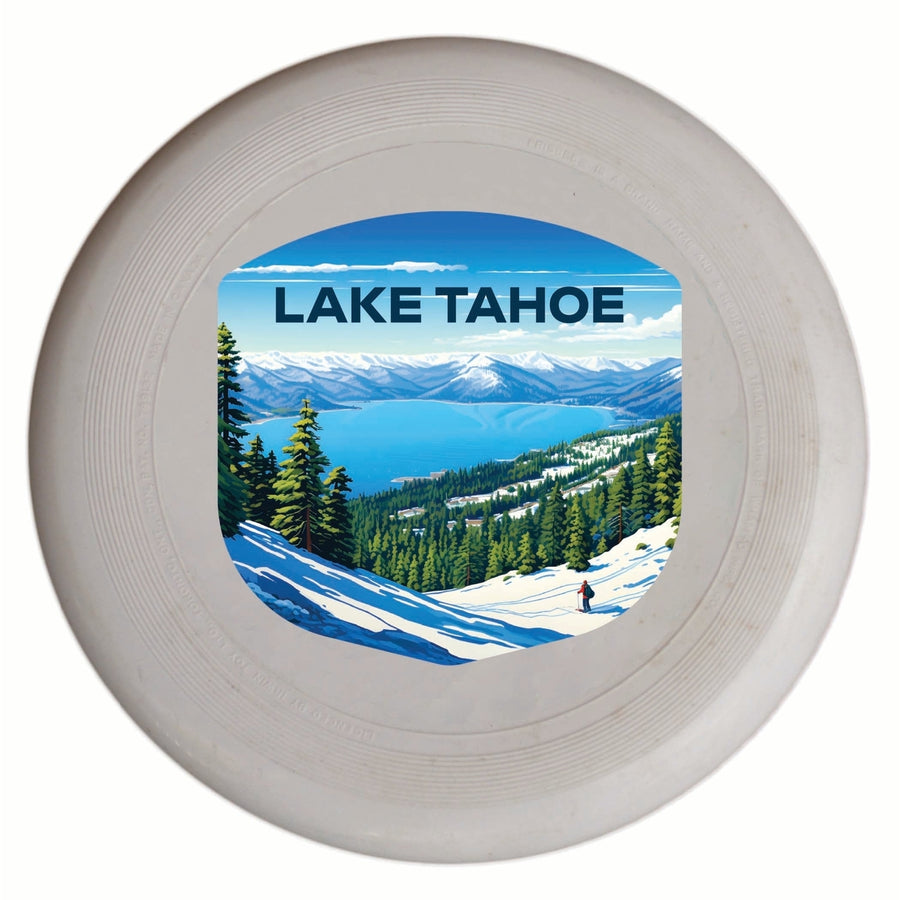 Lake Tahoe Ski Design D Souvenir Frisbee Flying Disc Image 1