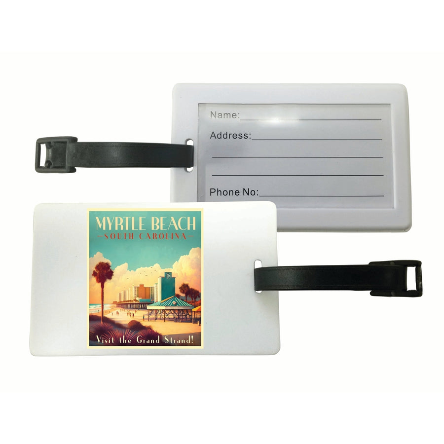 Myrtle Beach South Carolina Design A Souvenir Luggage Tag Image 1