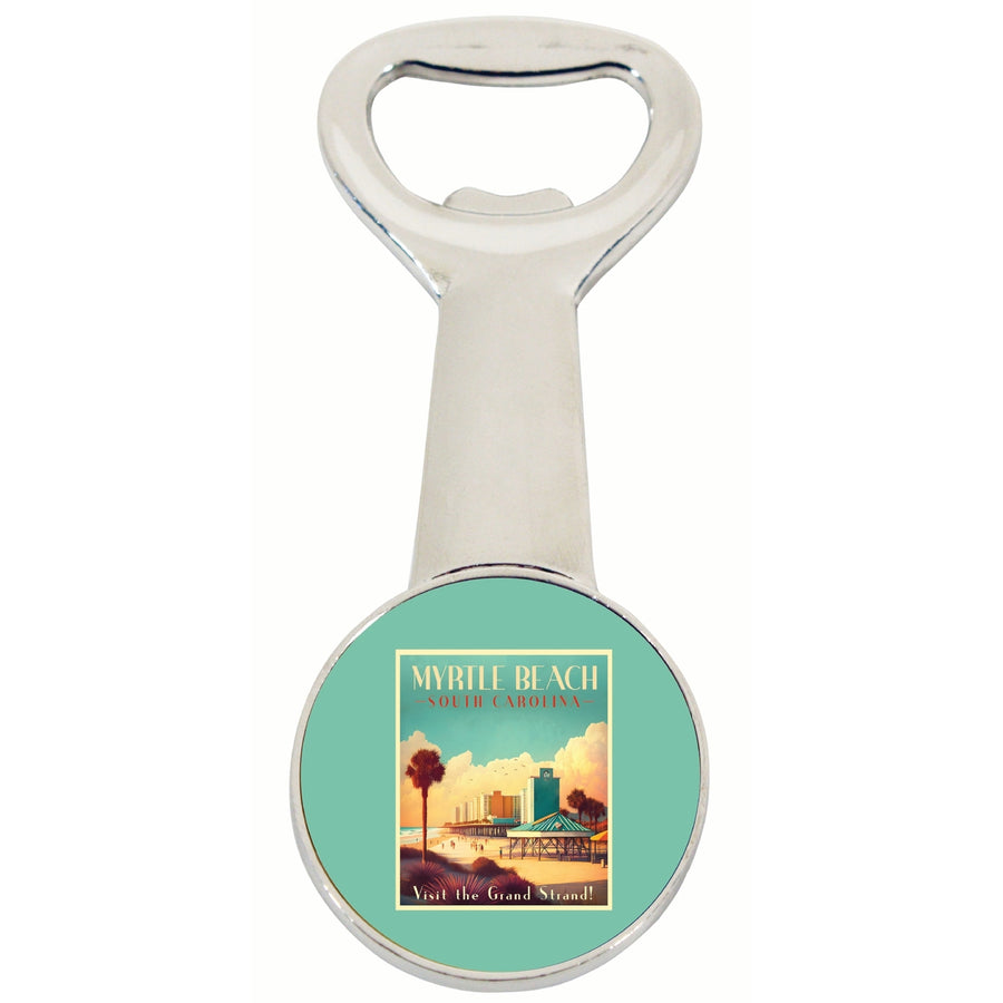 Myrtle Beach South Carolina Design A Souvenir Magnetic Bottle Opener Image 1