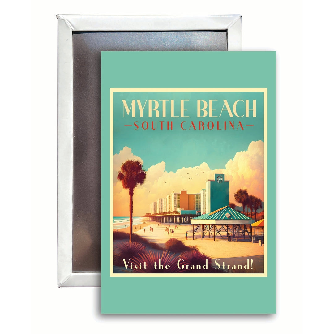 Myrtle Beach South Carolina Design A Souvenir Refrigerator Magnet 2.5"X3.5" Image 1