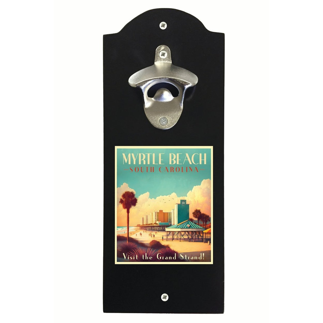 Myrtle Beach South Carolina Design A Souvenir Wall mounted bottle opener Image 1