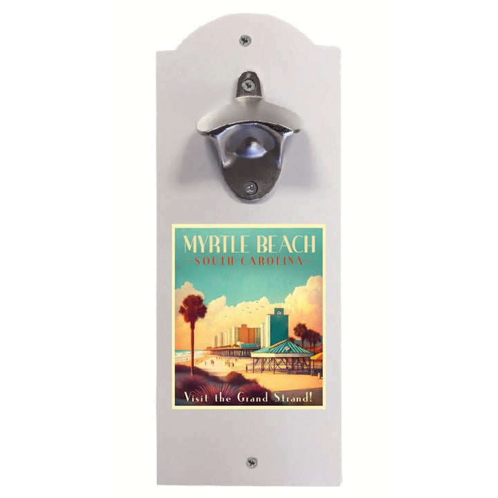 Myrtle Beach South Carolina Design A Souvenir Wall mounted bottle opener Image 2