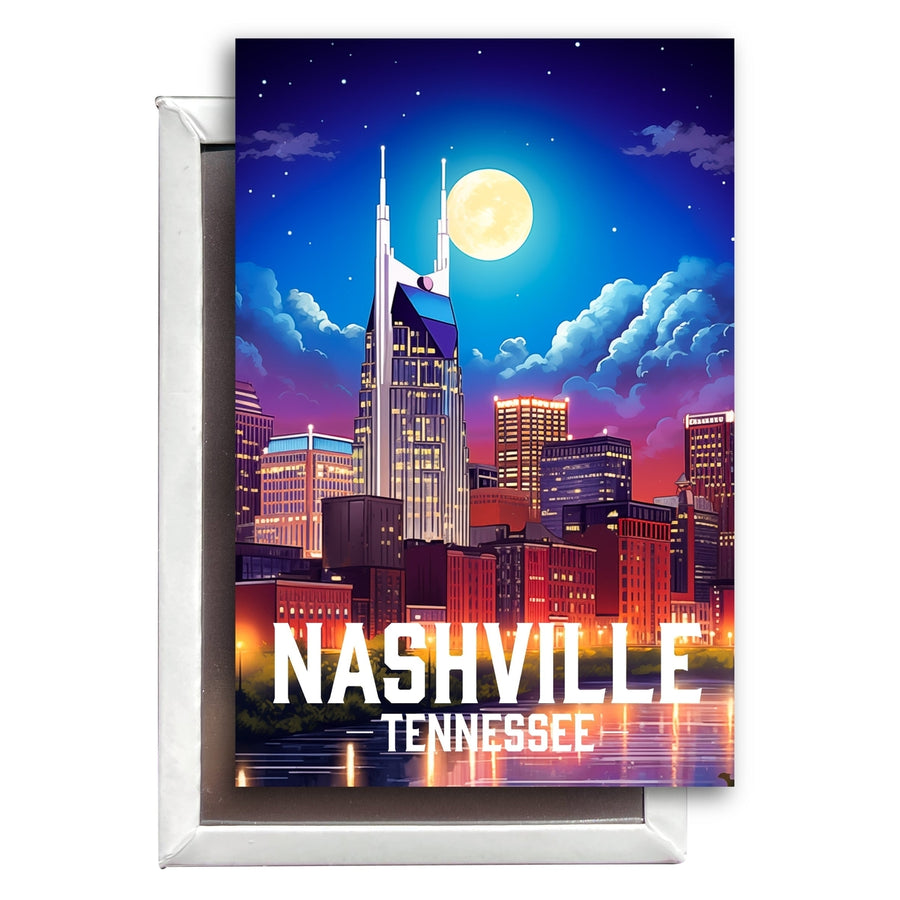 Nashville Tennessee Design D Souvenir 2x3-Inch Fridge Magnet Image 1