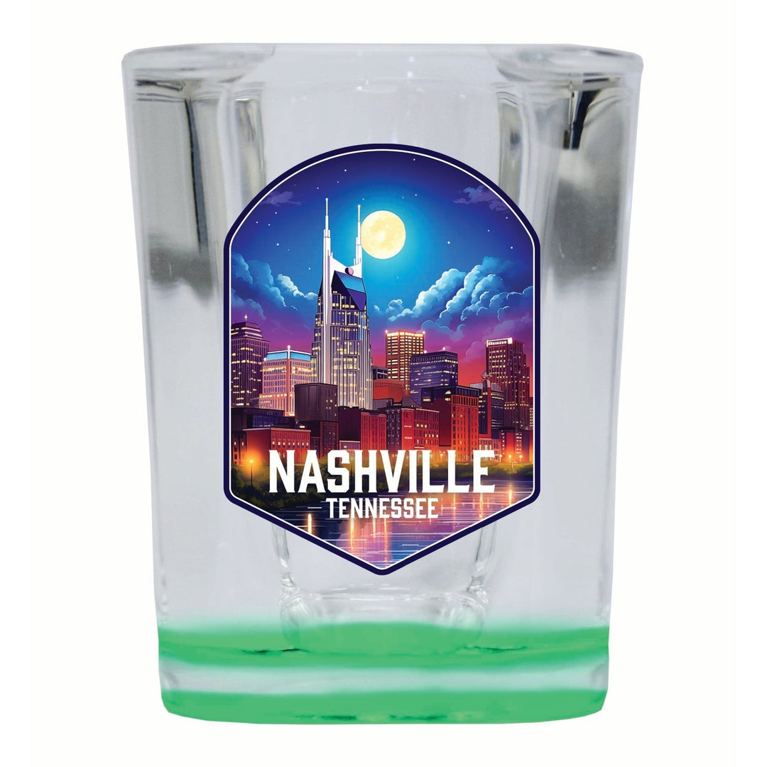 Nashville Tennessee Design D Souvenir 2 Ounce Shot Glass Square Image 3