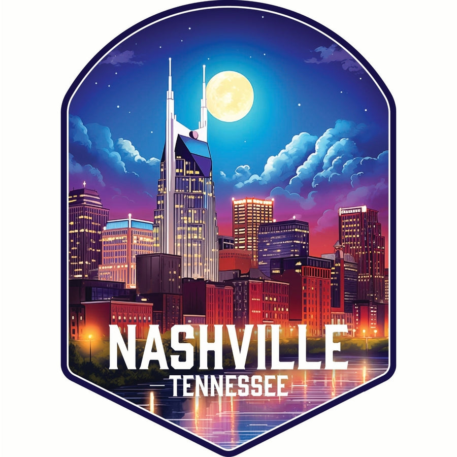 Nashville Tennessee Design D Souvenir Die Cut Flat Magnet Image 1