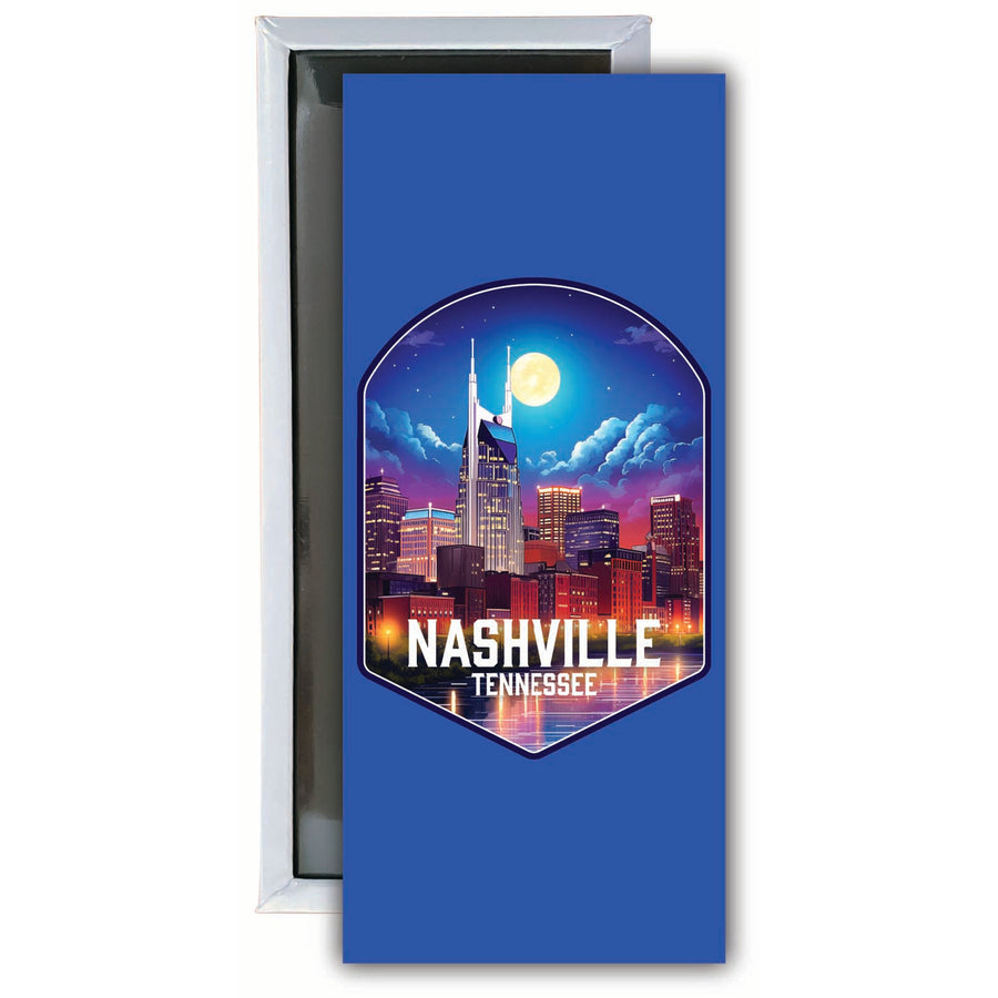 Nashville Tennessee Design D Souvenir Fridge Magnet 4.75 x 2 Inch Image 1