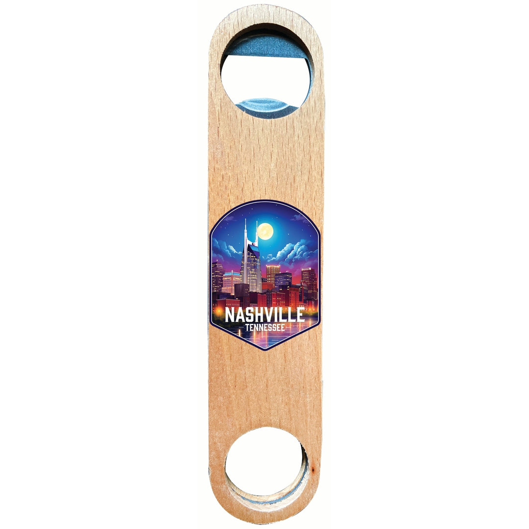 Nashville Tennessee Design D Souvenir Wooden Bottle Opener Image 1