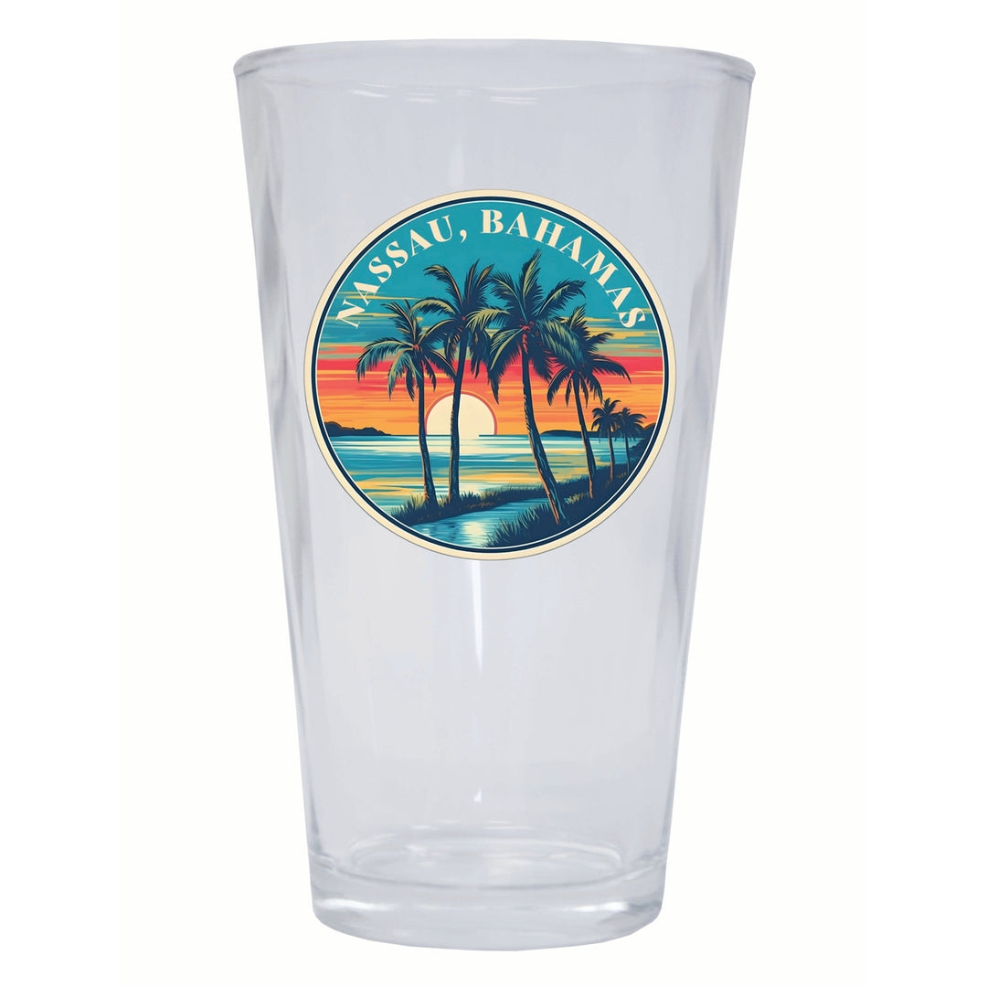 Nassau the Bahamas Design D Souvenir 16 oz Pint Glass Image 1