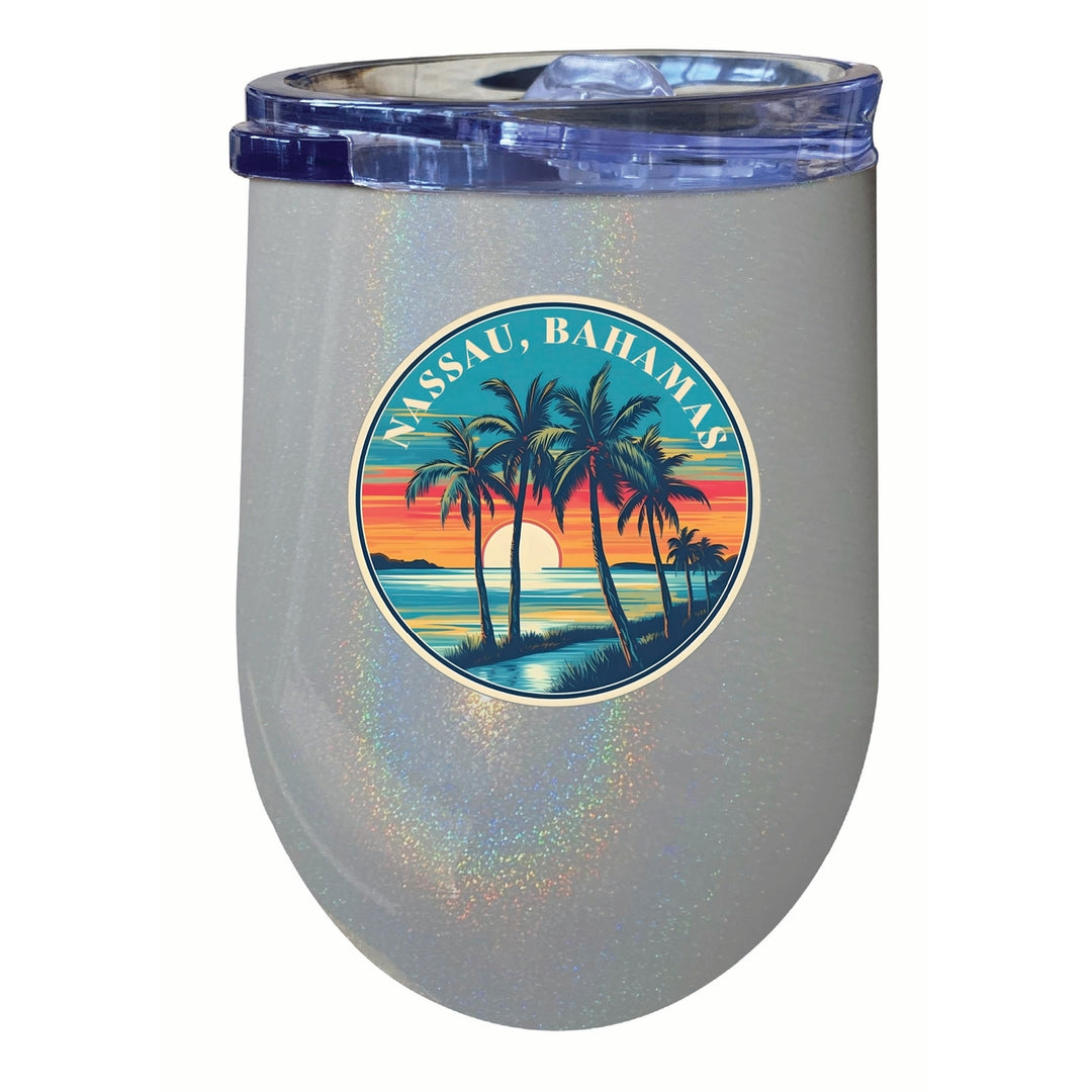 Nassau the Bahamas Design D Souvenir 12 oz Insulated Wine Stainless Steel Tumbler Image 2