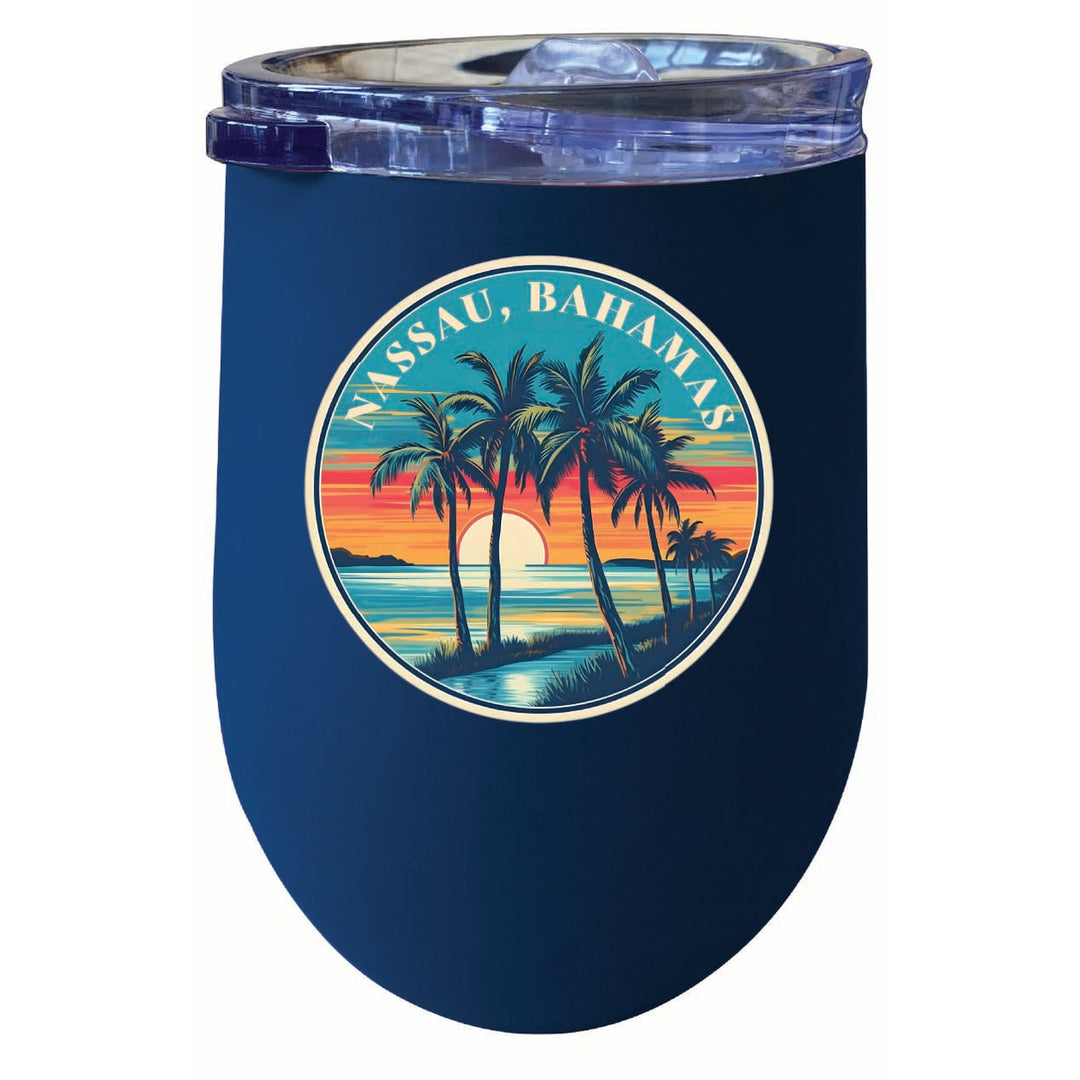 Nassau the Bahamas Design D Souvenir 12 oz Insulated Wine Stainless Steel Tumbler Image 3