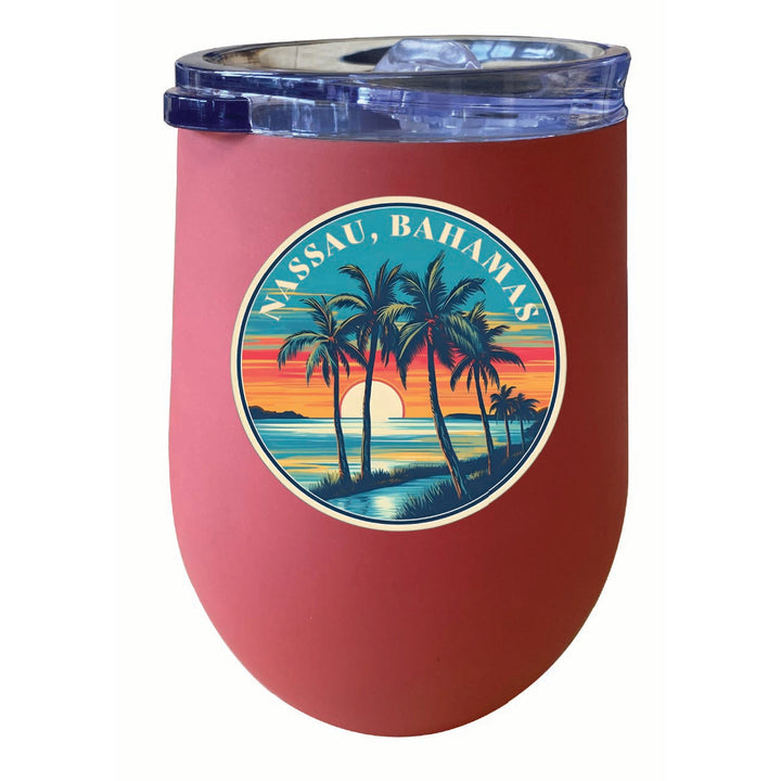 Nassau the Bahamas Design D Souvenir 12 oz Insulated Wine Stainless Steel Tumbler Image 4