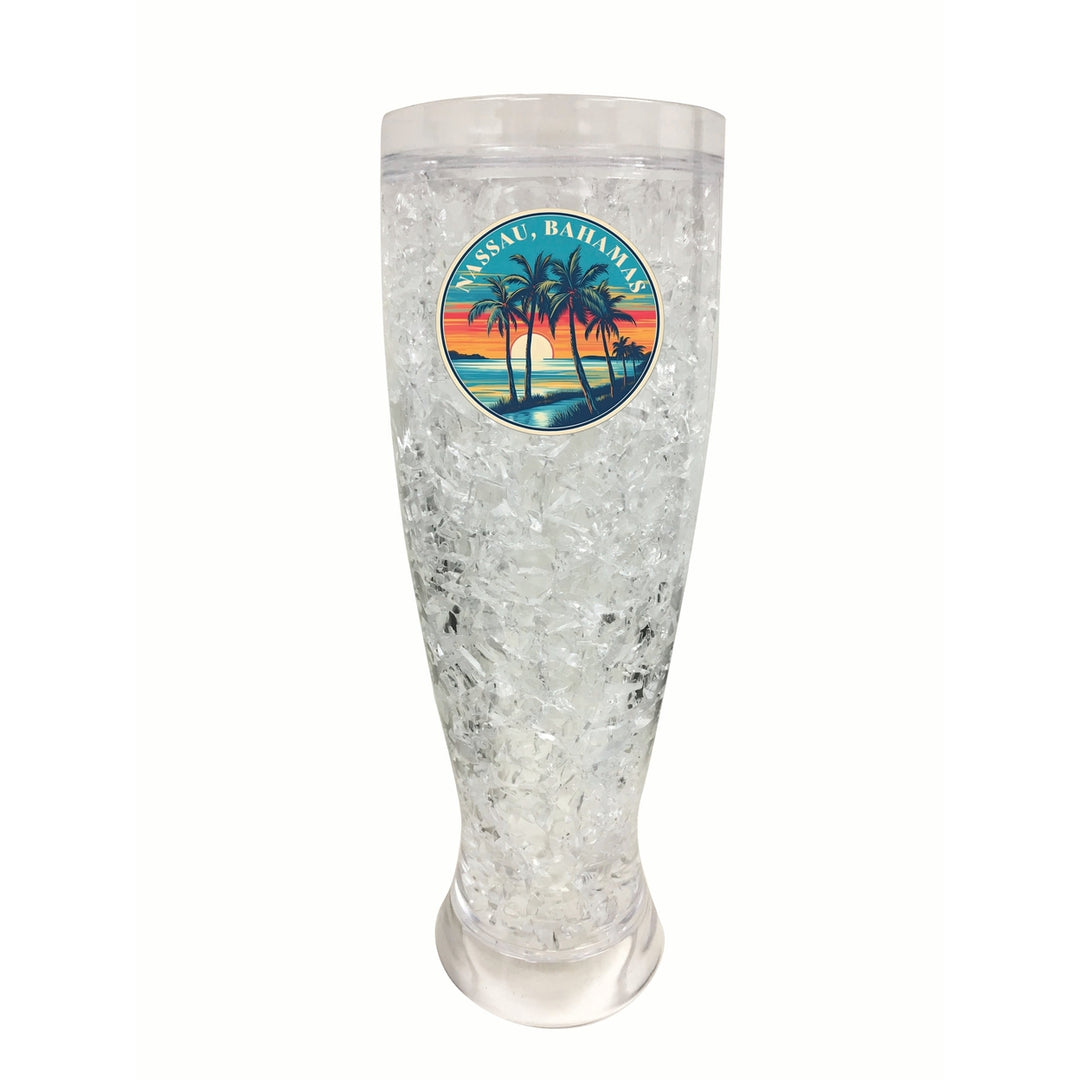 Nassau the Bahamas Design D Souvenir 16 oz Plastic Broken Glass Frosty Mug Image 1