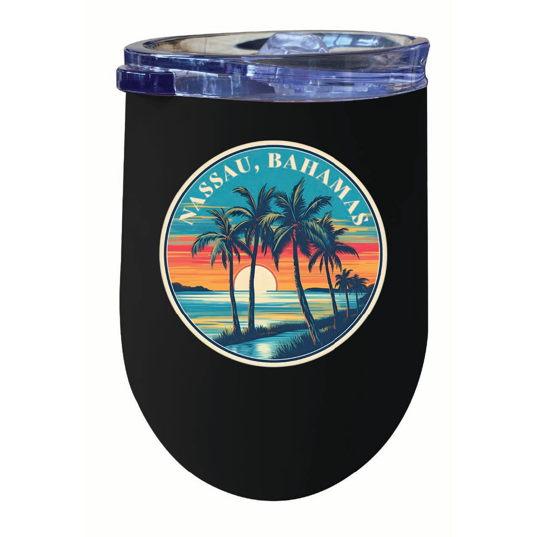 Nassau the Bahamas Design D Souvenir 12 oz Insulated Wine Stainless Steel Tumbler Image 6