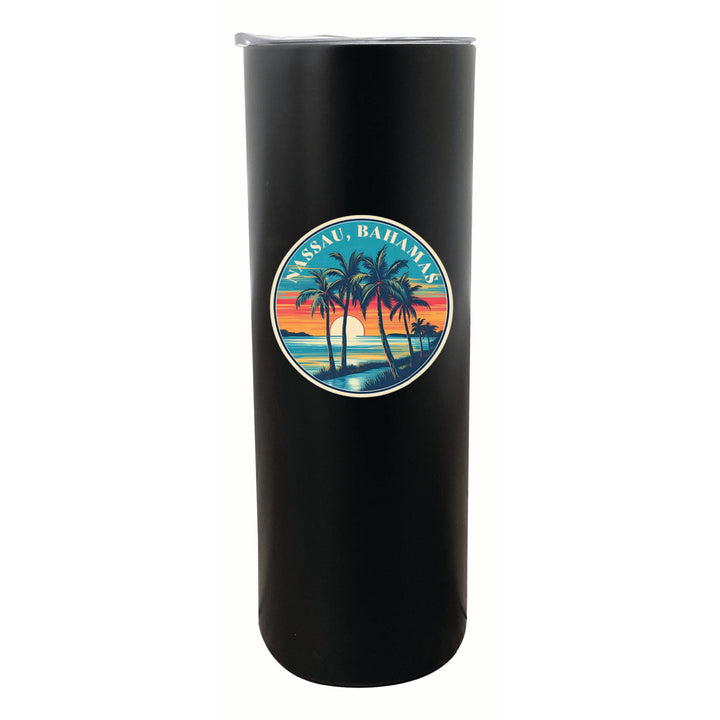 Nassau the Bahamas Design D Souvenir 20 oz Insulated Stainless Steel Skinny Tumbler Image 3