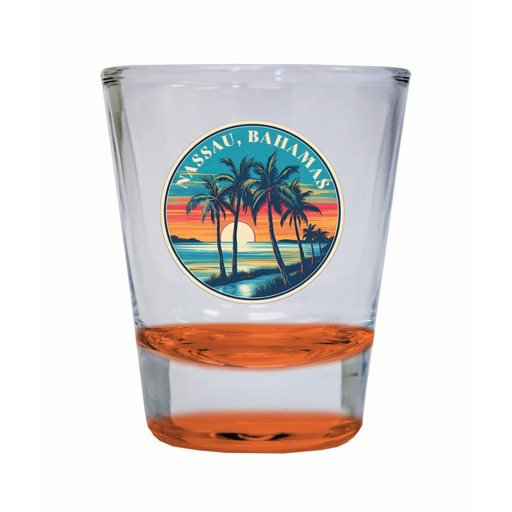 Nassau the Bahamas Design D Souvenir 2 Ounce Shot Glass Round Image 4