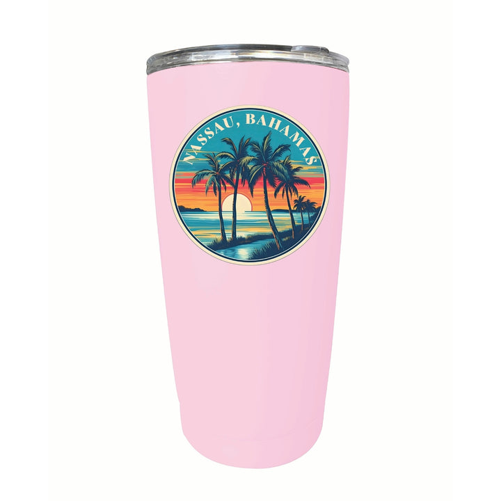 Nassau the Bahamas Design D Souvenir 16 oz Stainless Steel Insulated Tumbler Image 1