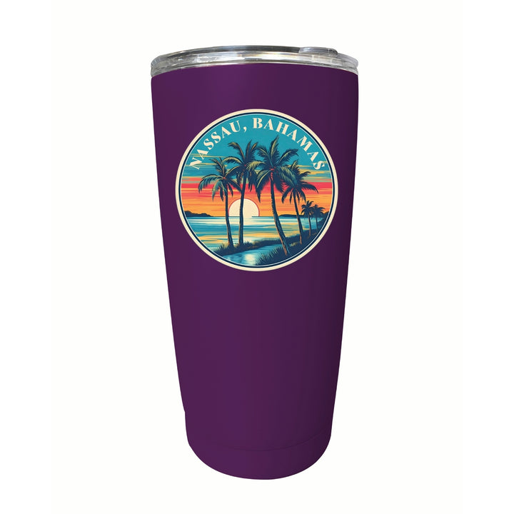 Nassau the Bahamas Design D Souvenir 16 oz Stainless Steel Insulated Tumbler Image 2