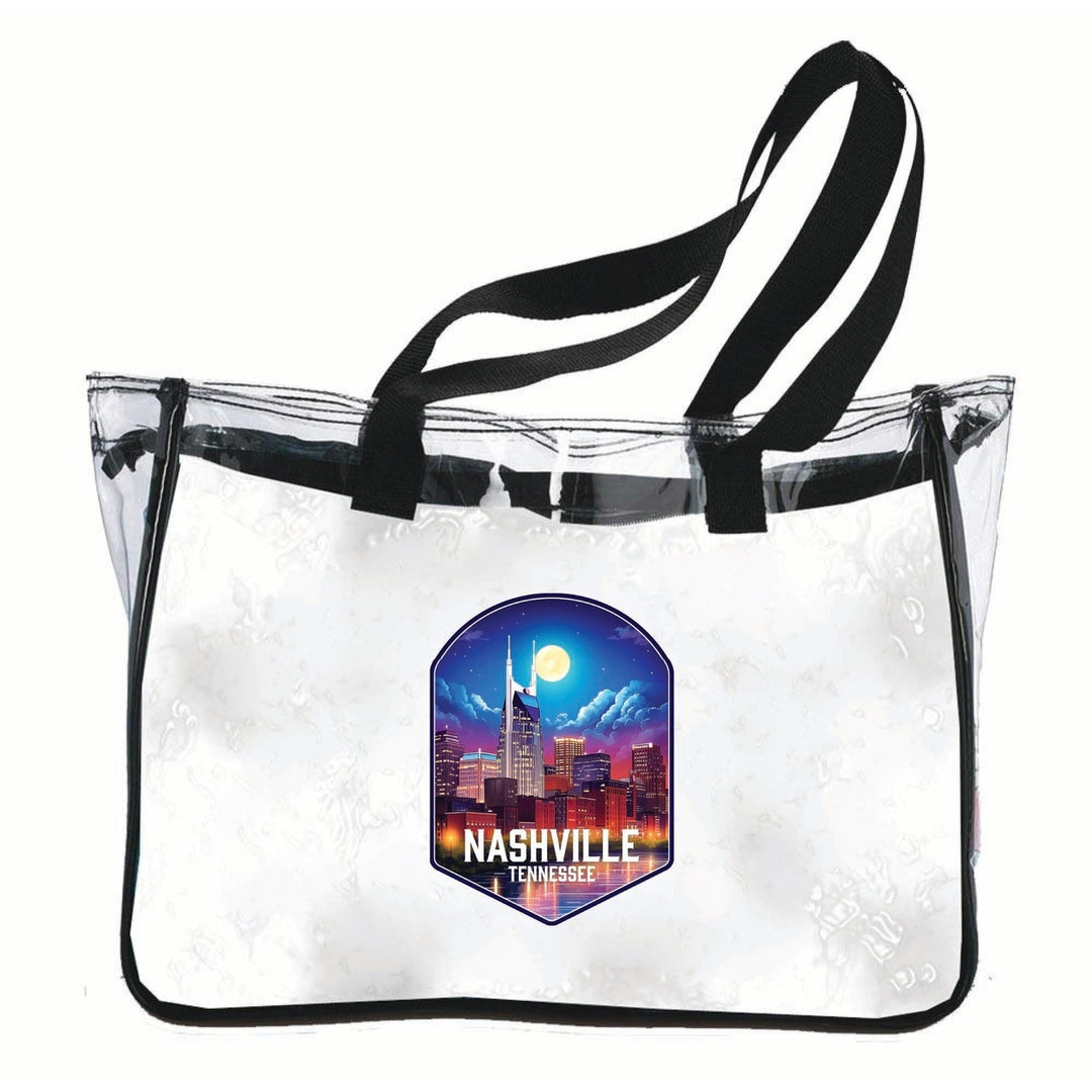 Nashville Tennessee Design D Souvenir Clear Tote Bag Image 1