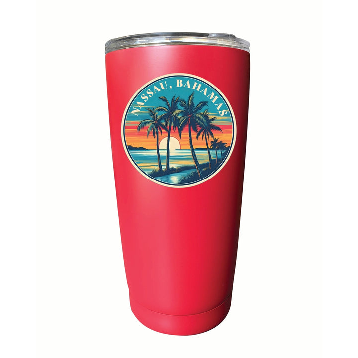 Nassau the Bahamas Design D Souvenir 16 oz Stainless Steel Insulated Tumbler Image 3