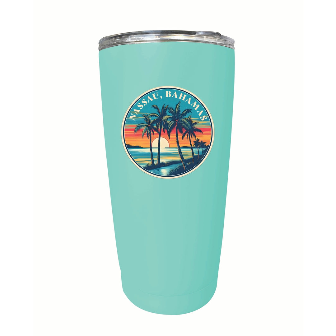 Nassau the Bahamas Design D Souvenir 16 oz Stainless Steel Insulated Tumbler Image 4