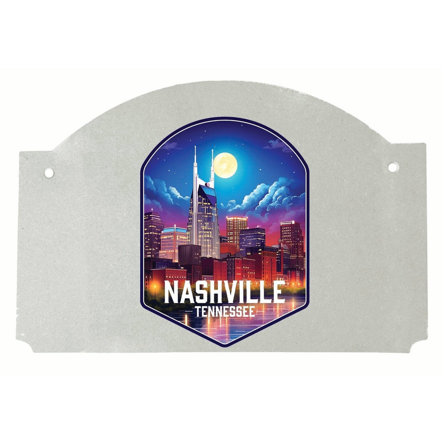 Nashville Tennessee Design D Souvenir Wood sign flat with string Image 1